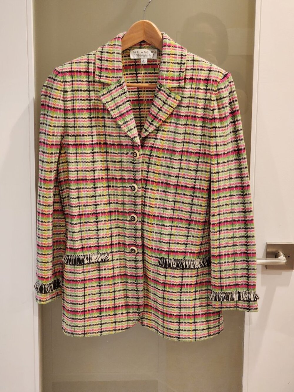 Excellent!!| US 8| ST JOHN:  Multi-colored Lightweight Classic Blazer Jacket
